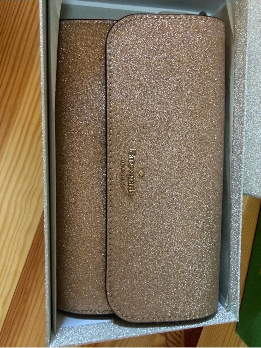 kate spade New York Glitter Wallet Clutch (s)